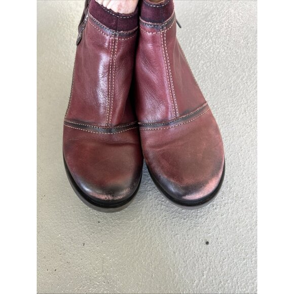 PIKOLINOS Le Mans Burgundy Wine Leather Ankle Boots EU 39 US 8.5 - 9 Western - Picture 7 of 9